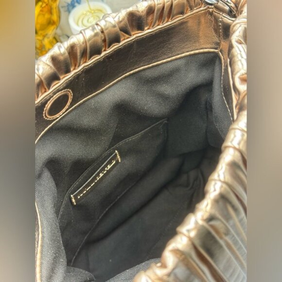 🆕 KARL LAGERFELD PARIS 🧿 NWT K/Kushion Folded Tote, Champagne Muted Metallic - Picture 12 of 16